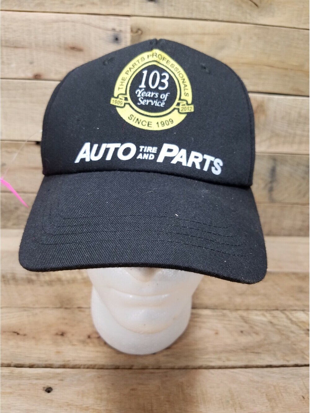 Black Auto Tire & Parts 103 Years Strap Back Hat DUPONT Good Shape